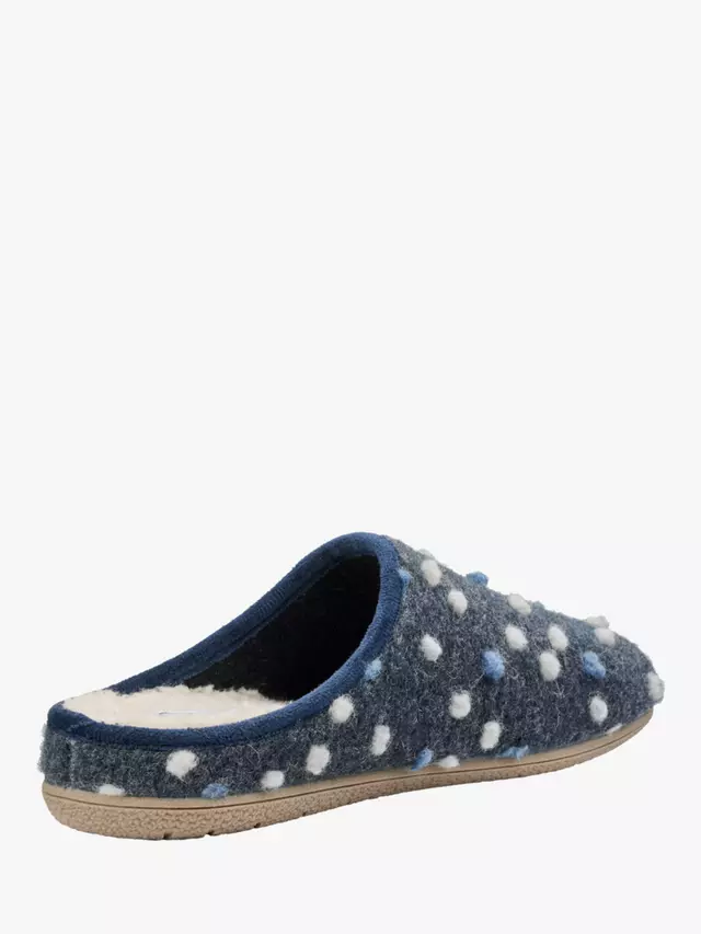 Тапочки Hotter Dotty Faux Shearling, цвет dark denim — фото 4