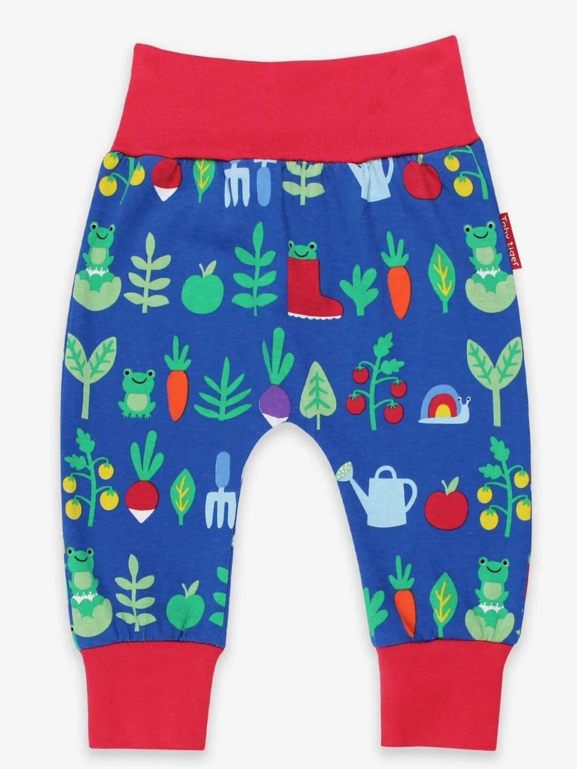 Брюки Regular 'Bio-Baumwoll Baby Pumphose mit Garten-Druck' Toby Tiger, Blue