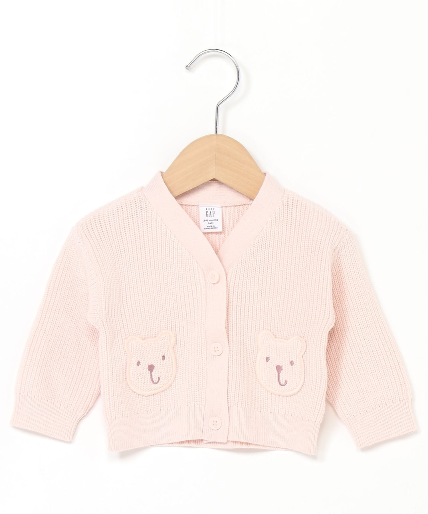 (K) Кардиган Brannan Bear с вышивкой "шейкер" (для малышей) GAP, BARELY_PINK — фото 3