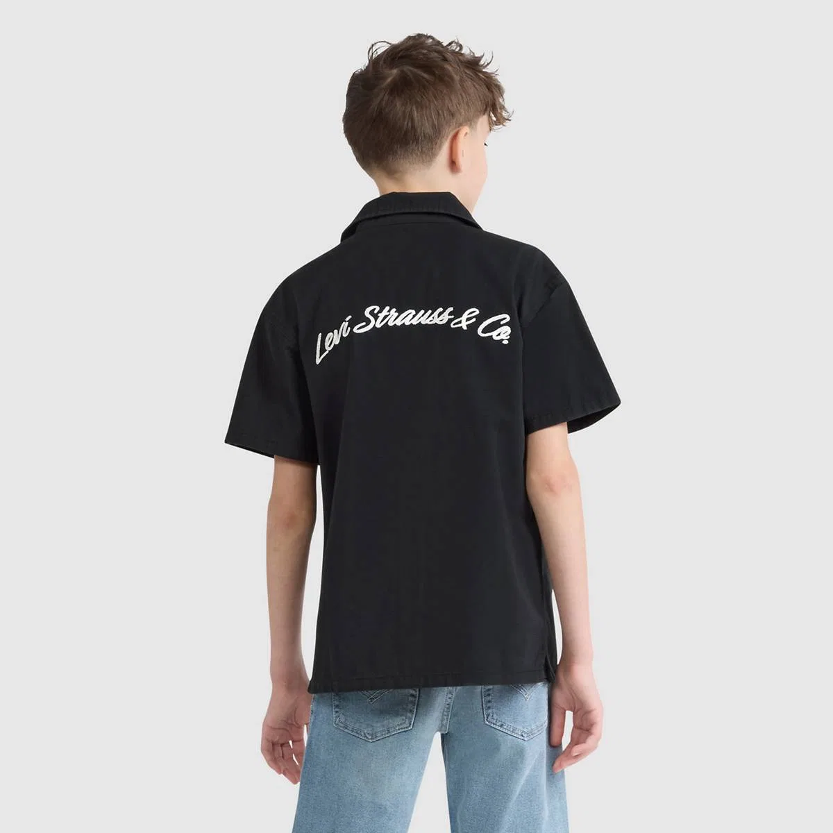 Рабочая рубашка для мальчиков 8-20 лет Levi's, Jet Black - Black — фото 3