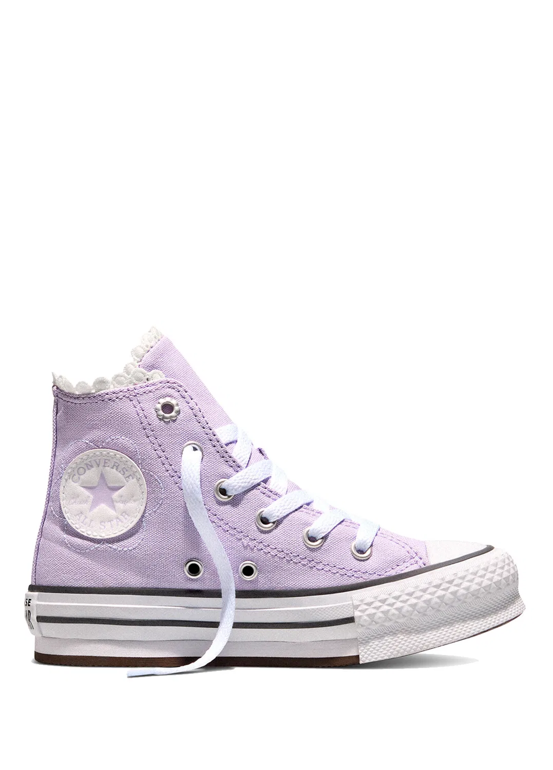 Кроссовки детские Converse Chuck Taylor All Star EVA Lift с цветочным принтом, lilac