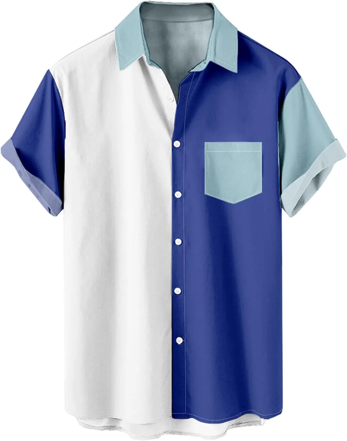 Мужская футболка с цветблоком Hawaiian Beach Tshirt, Blue