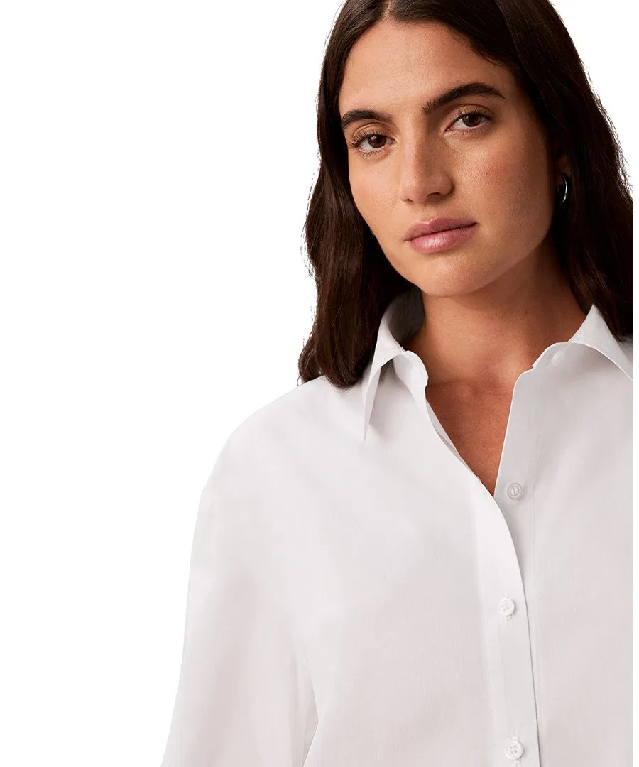 Рубашка с воротником Calvin Klein, Photo White — фото 4