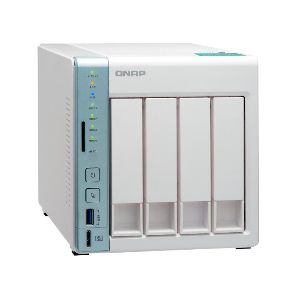 

Сетевое хранилище QNAP TS-451A, 4 отсека, 2 ГБ, без дисков, белый