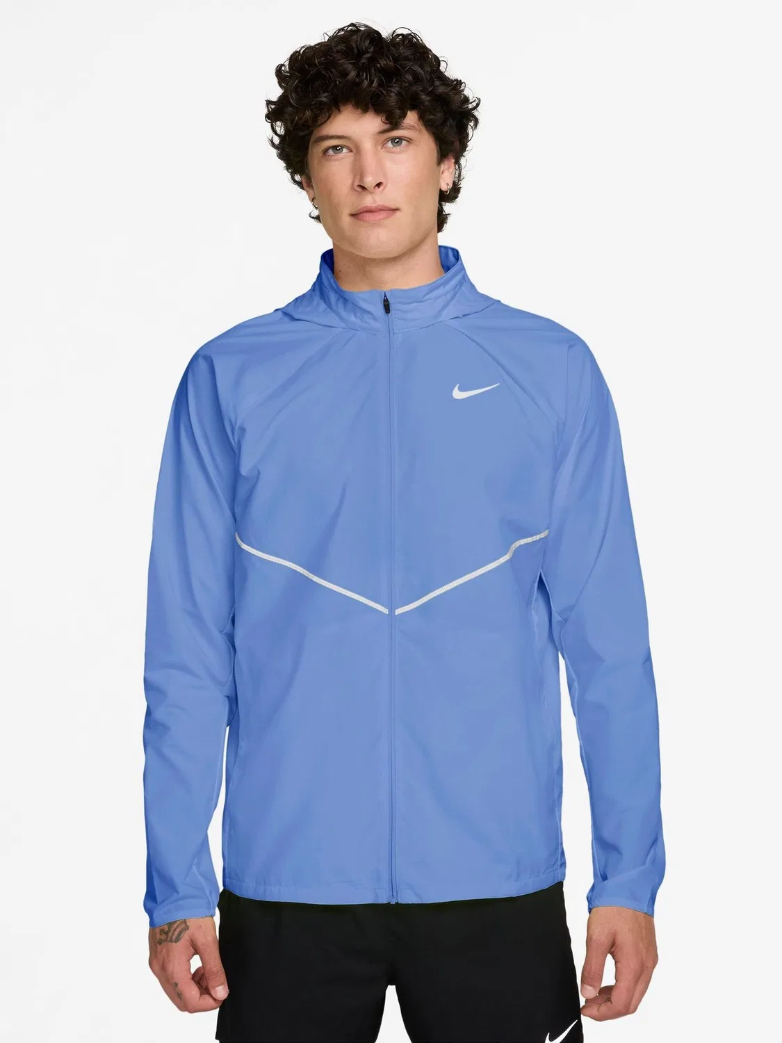 Синяя беговая куртка Nike Royal Pulse Miler с защитой от ультрафиолета — фото 2