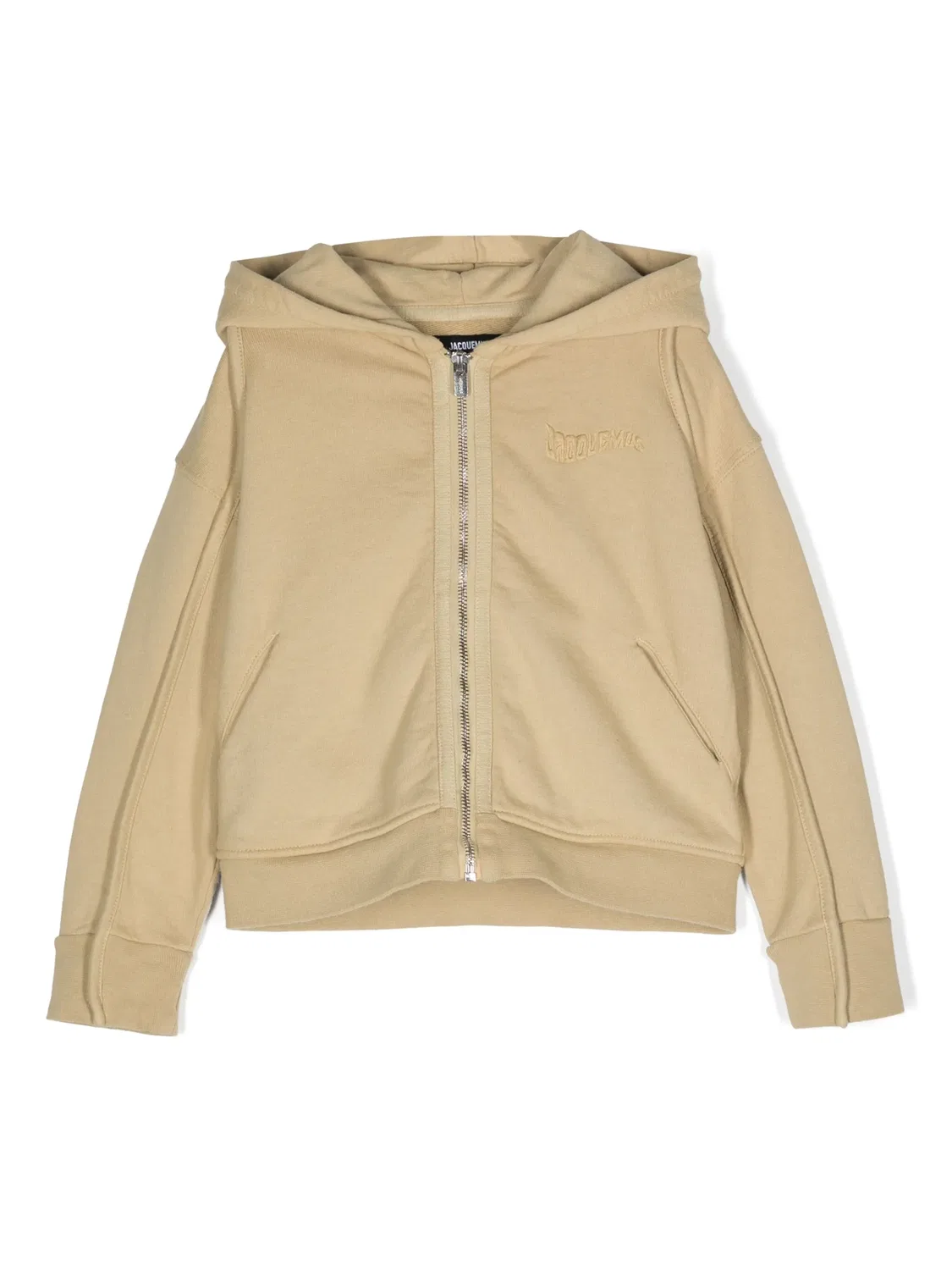 Худи на молнии из хлопка Jacquemus, нейтральные