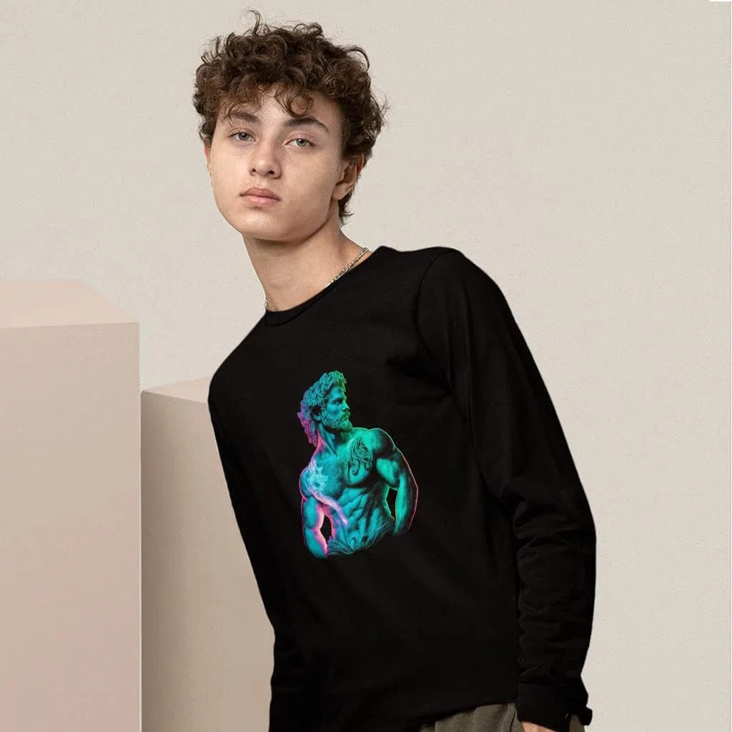 Футболка с принтом God Graphic Long Sleeve, White — фото 4
