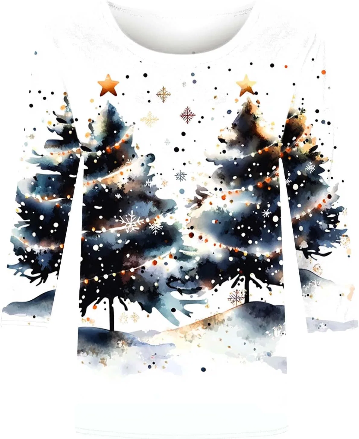 Женская футболка с новогодним принтом Christmas Tshirt, Multicolor — фото 4