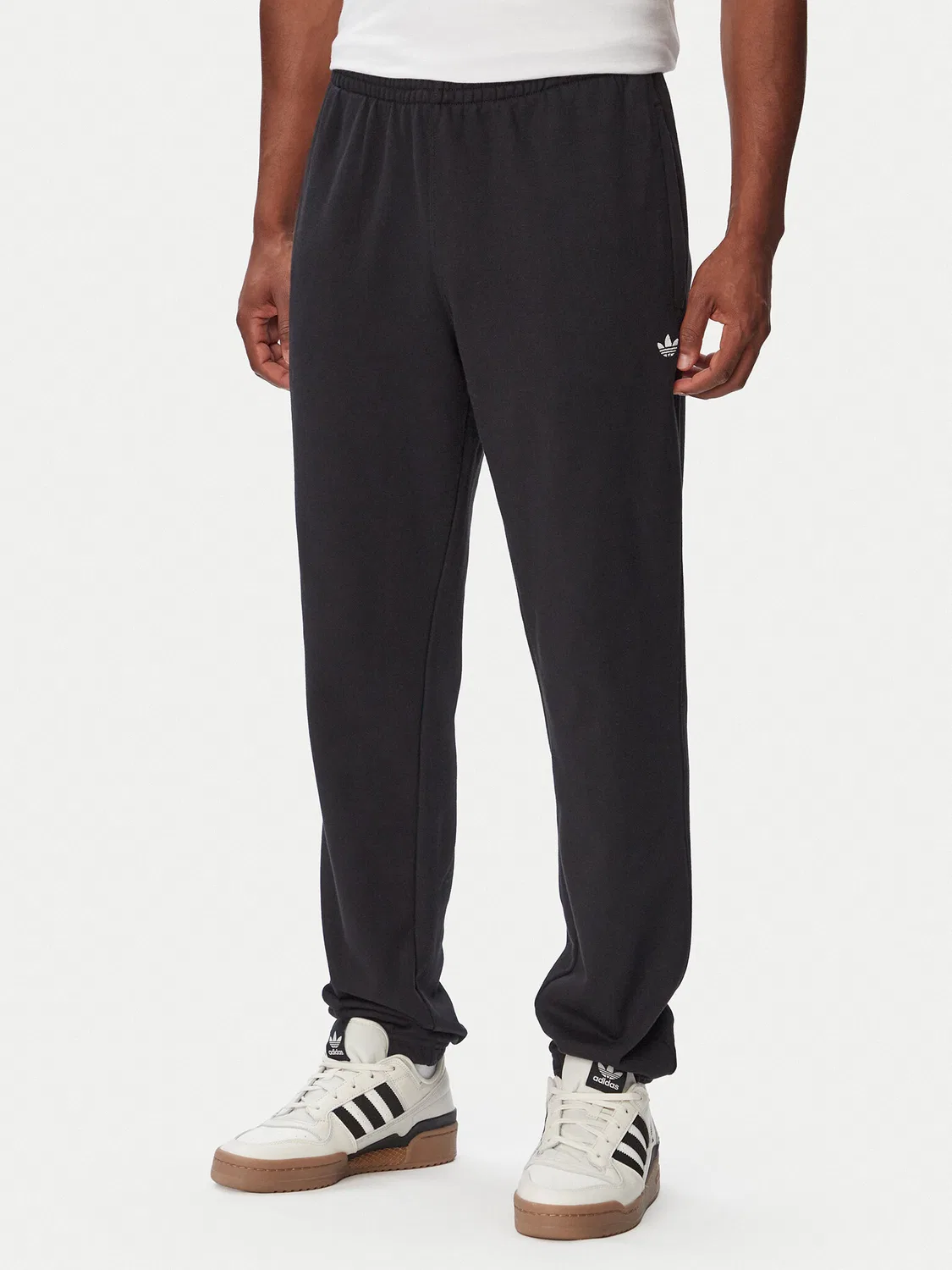 Мужские спортивные штаны стандартного кроя Trefoil Essentials Adidas, черный