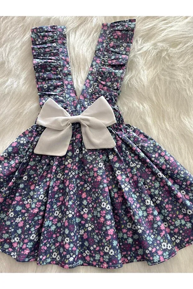 Детское платье-сарафан для девочек с принтом Eylülce Butik, Purple — фото 4