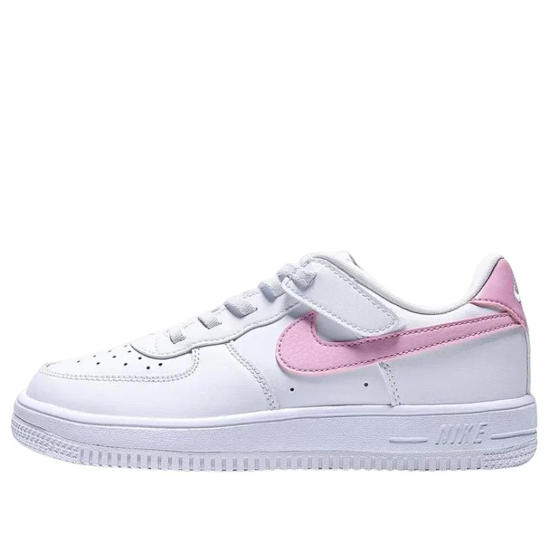 Детские кроссовки с кожаным верхом Force 1 Low EasyOn 'White Pink' Nike, White/Pink