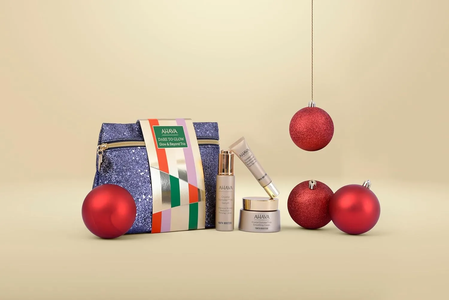 AHAVA Glow & Behold Trio: Osmoter Concentrate Illuminating Eye Serum 15 мл, Crystal Osmoter x6 Serum 30 мл и Smoothing Cream 50 мл - увлажняющий набор для сияния кожи — фото 3