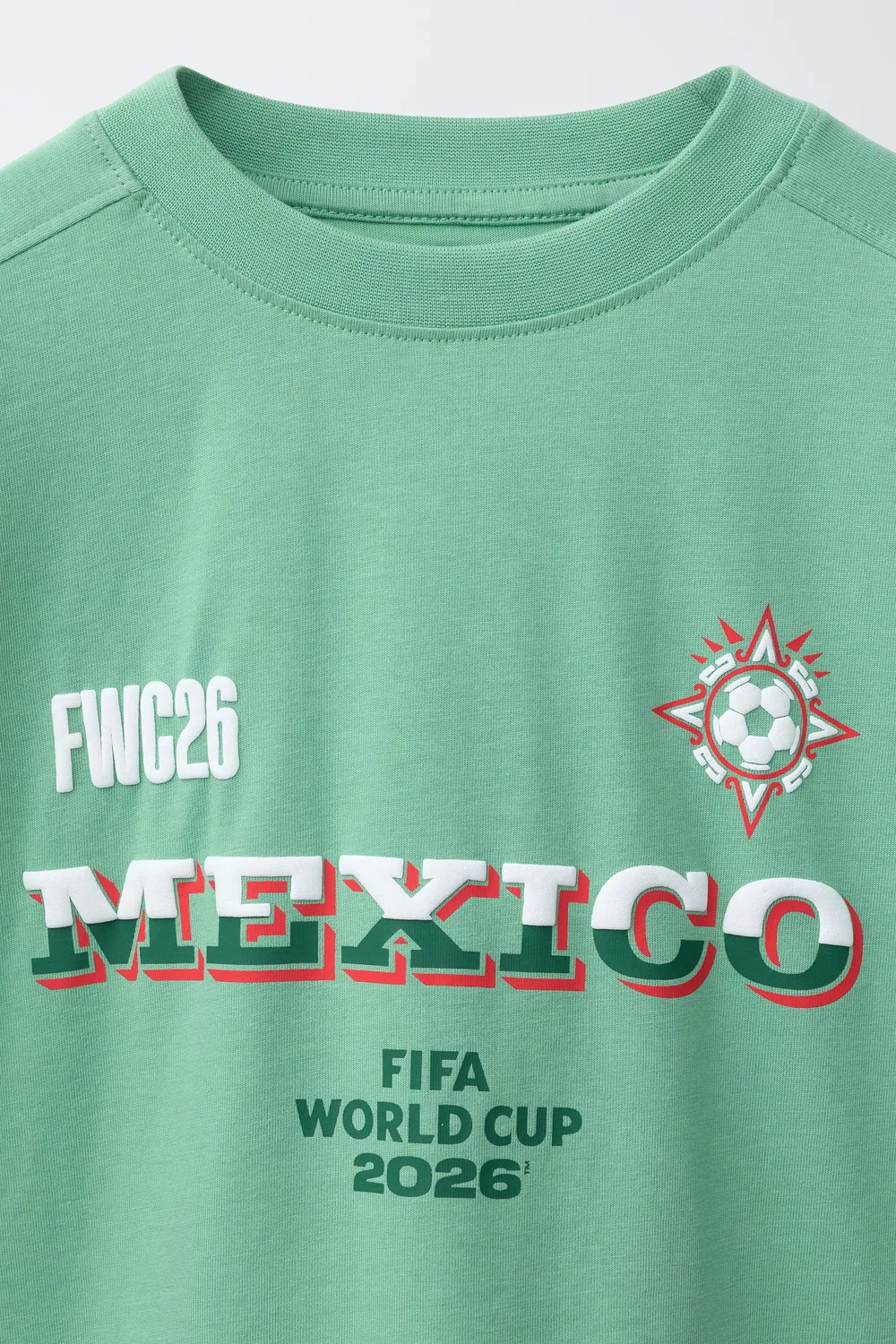 Футболка с принтом Чемпионата мира по футболу FIFA 2026, Мексика ZARA, Green — фото 3