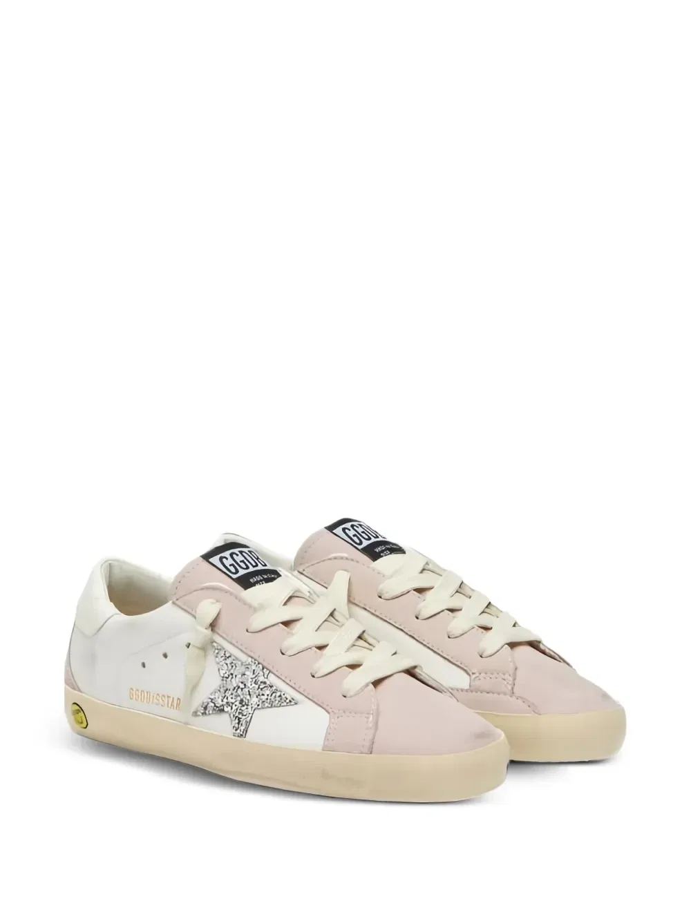 Кроссовки Super-Star с блестящей нашивкой Golden Goose Kids, белый