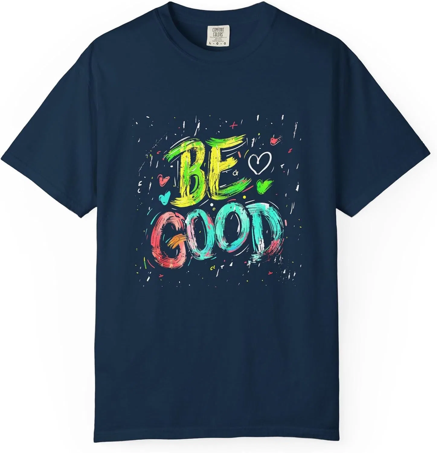 Женская футболка с принтом BE GOOD Comfort Colors 1717, True Navy
