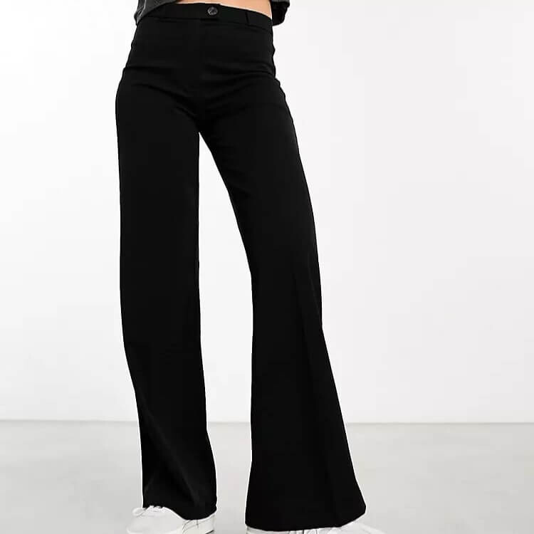 

Брюки Bershka Wide Leg Slouchy, черный
