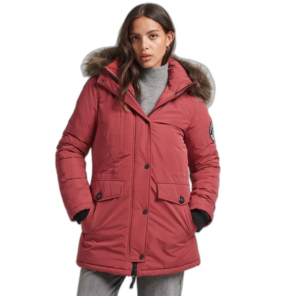 Женская парка с капюшоном Ashley Everest Superdry, Rot