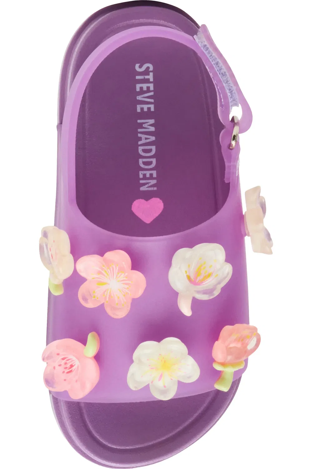 Сандалии детские с цветочным декором Tivey Steve Madden, Purple — фото 4