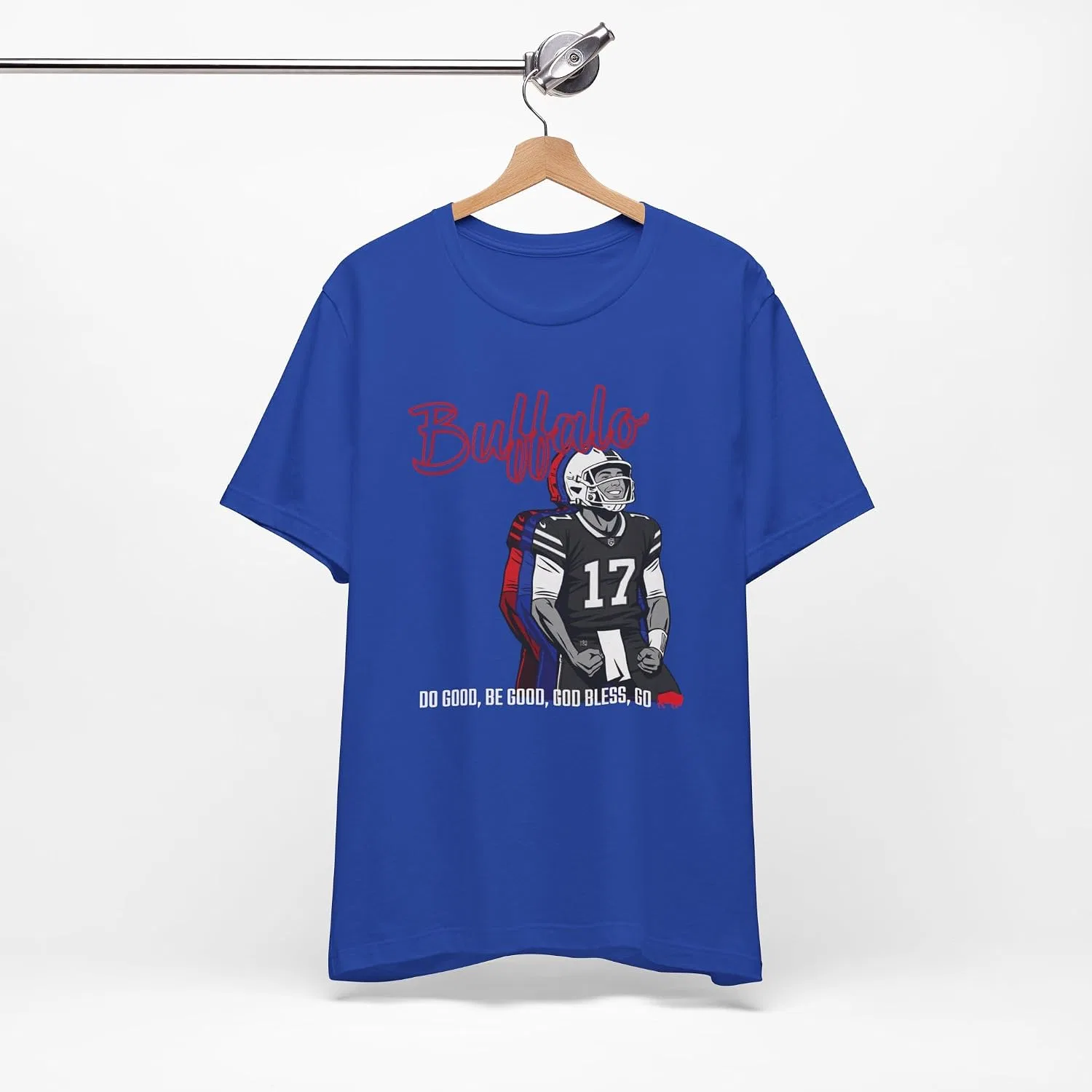 Футболка с вдохновляющим принтом Buffalo Football Fan Faith Shirt, True Royal — фото 4