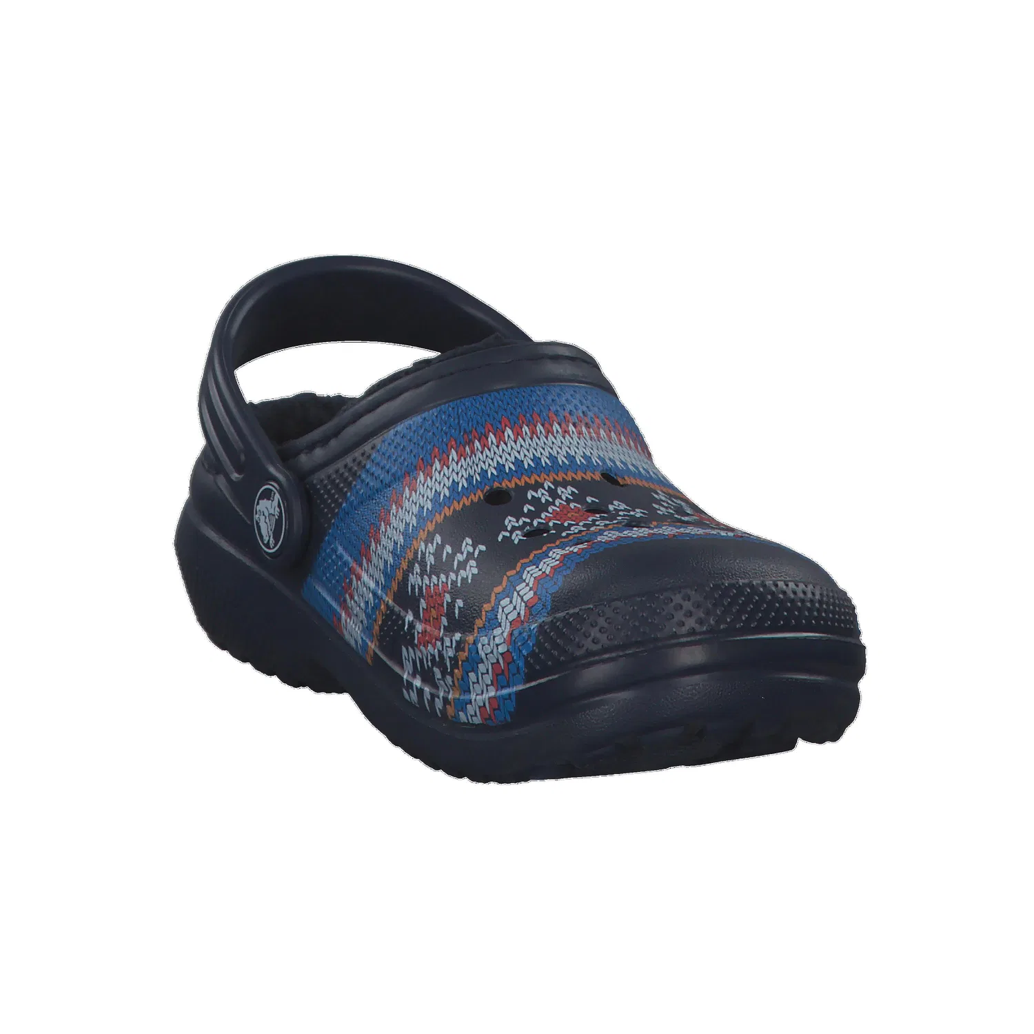 Детские сабо с принтом Classic Printed Lined Clog K Crocs, Dunkelblau — фото 2