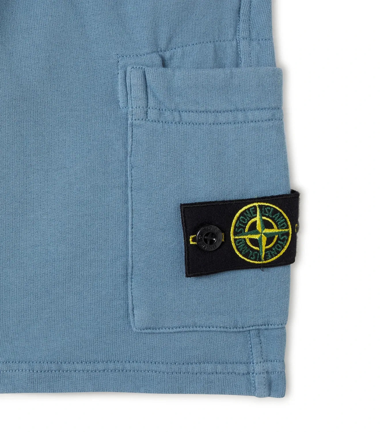 Шорты хлопковые Stone Island Junior, синий — фото 3