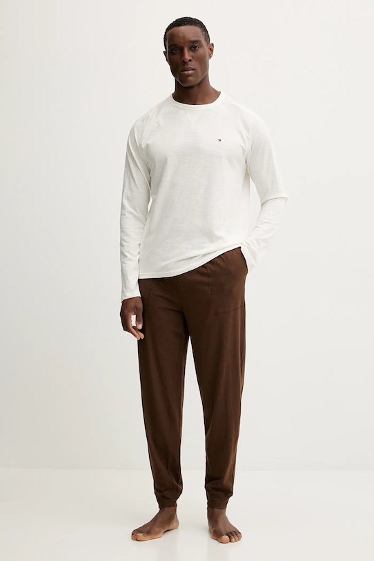 

Хлопковая пижама Tommy Hilfiger, коричневый