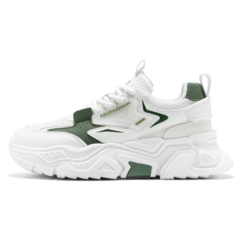 

PNKE Мужские низкие массивные кроссовки бело-зеленые, цвет White Green