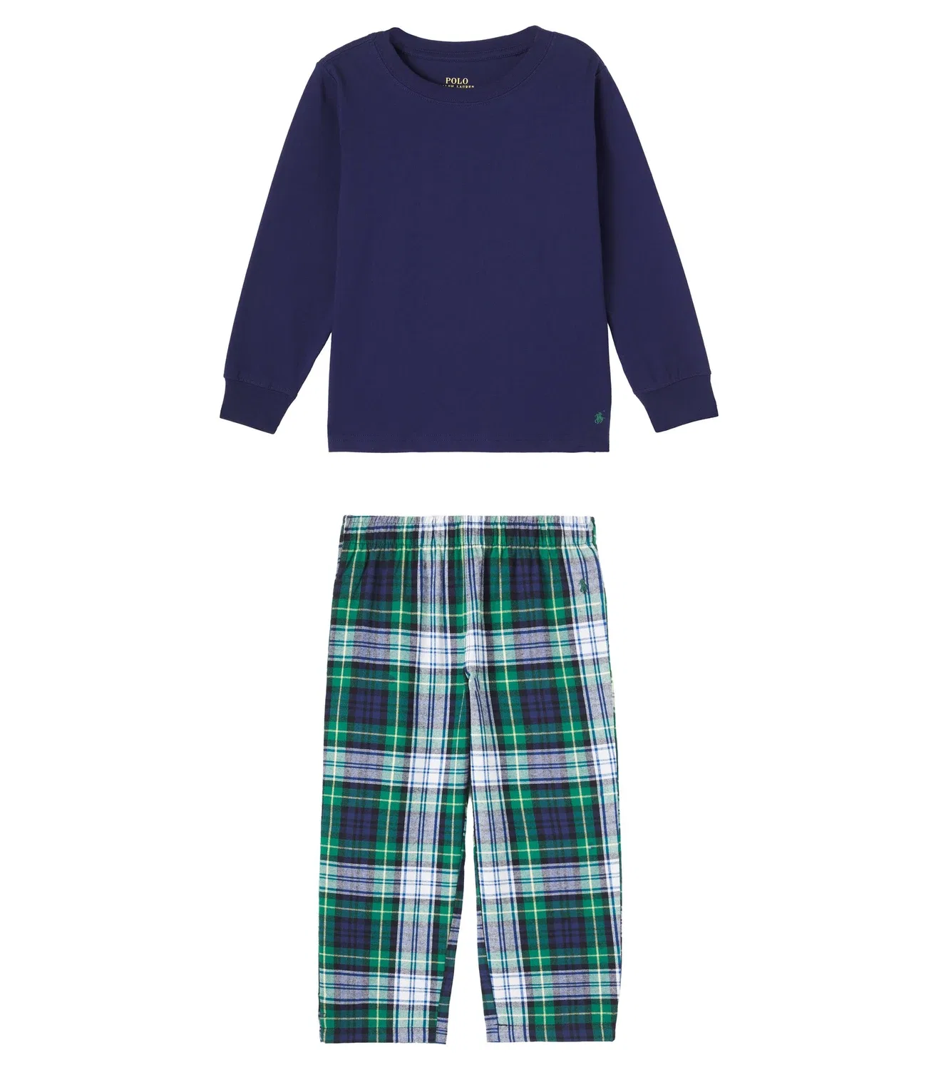 Комплект пижам из хлопка в клетку White Gordon Plaid Polo Ralph Lauren Kids, Разноцветный