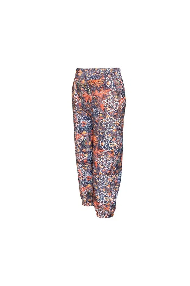 Детские спортивные штаны для девочек с принтом Orange leaf girls' patterned pocket sweatpants Lovetti, Patterned — фото 3