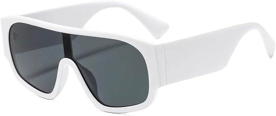 

Солнцезащитные очки UV400 - объемные цельные очки с широкими дужками в леопардовом панк-стиле для женщин и мужчин, для бега и занятий спортом на открытом воздухе UYPTK, White