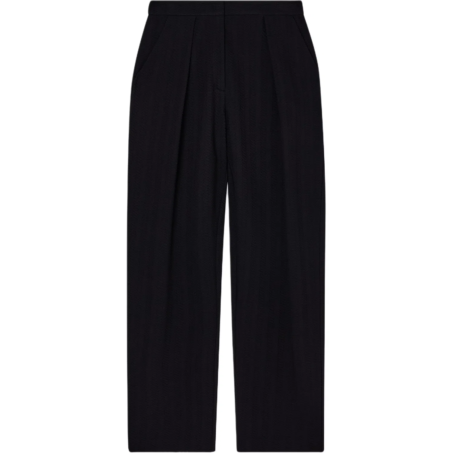 Женские брюки с рисунком «елочка» EMPORIO ARMANI, Черный