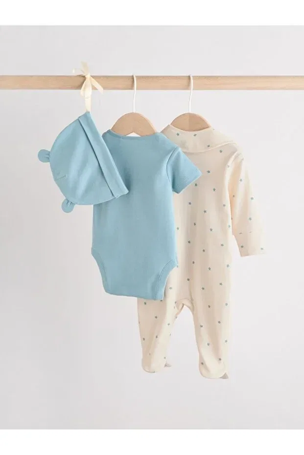 Детский комбинезон для новорожденных хлопковый комплект 4 предмета Next Baby, Multicolor — фото 2
