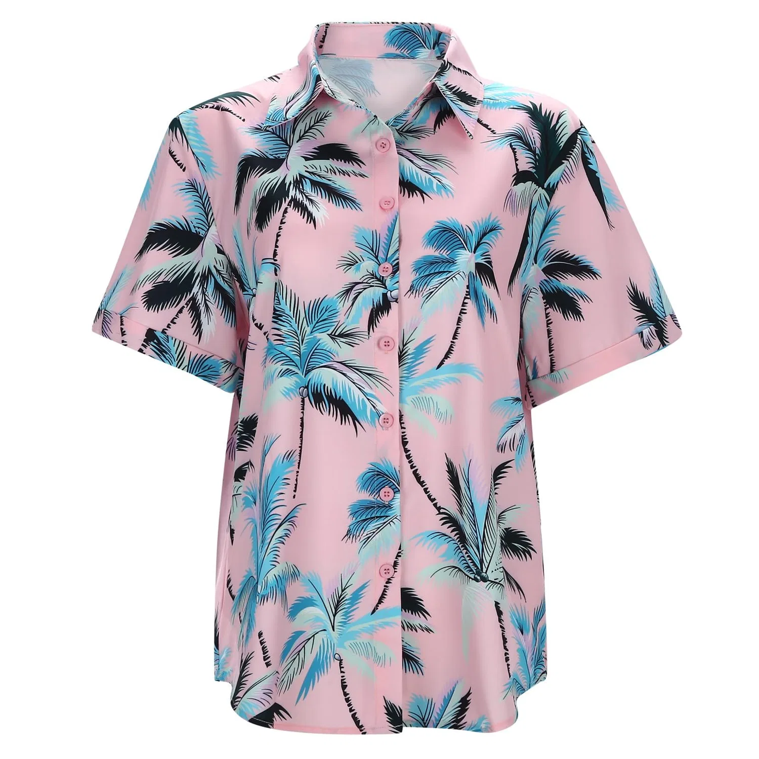 Женская футболка с коротким рукавом с принтом Hawaii, Z1e-pink — фото 3