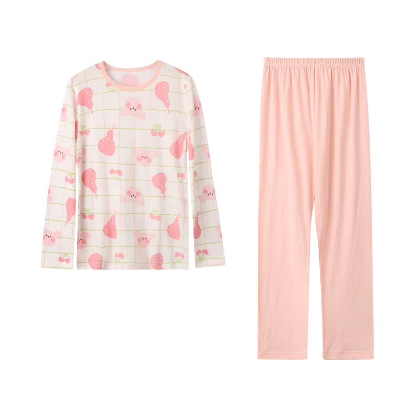 Детский комплект домашней одежды с длинным рукавом Red bean, Pink