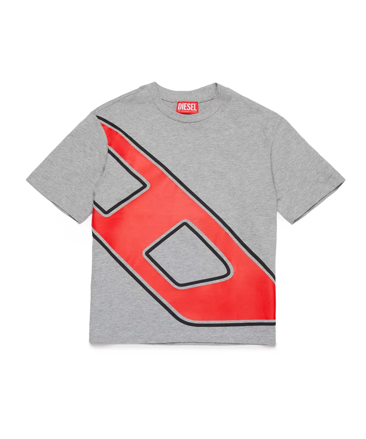 Детская футболка с брендовым принтом DIESEL KIDS, Серый