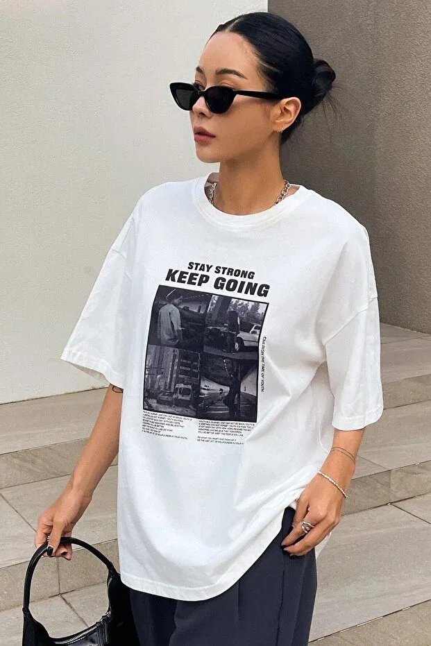 Детская футболка с принтом Stay Strong Unisex Revasser, White