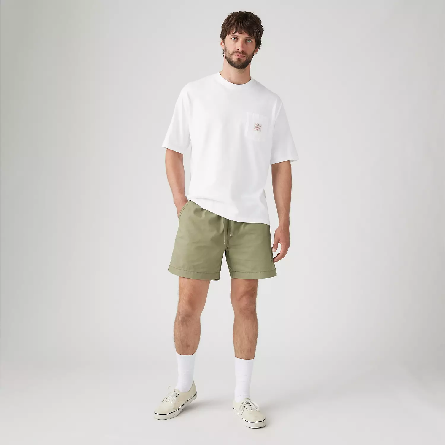 

Мужские шорты Levi's XX Chino Easy из хлопка и льна, цвет Deep Lichen Green - Green
