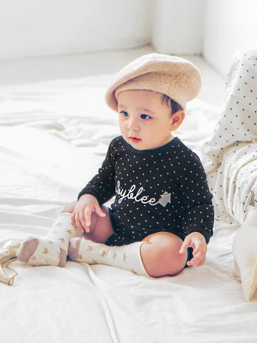 Детский боди-комбинезон хлопковый Stubri BABYBLEE, Black — фото 2