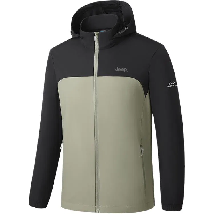 Детская куртка от солнца с капюшоном, модель Jeep Leisure Collection, Jeep, Army Green