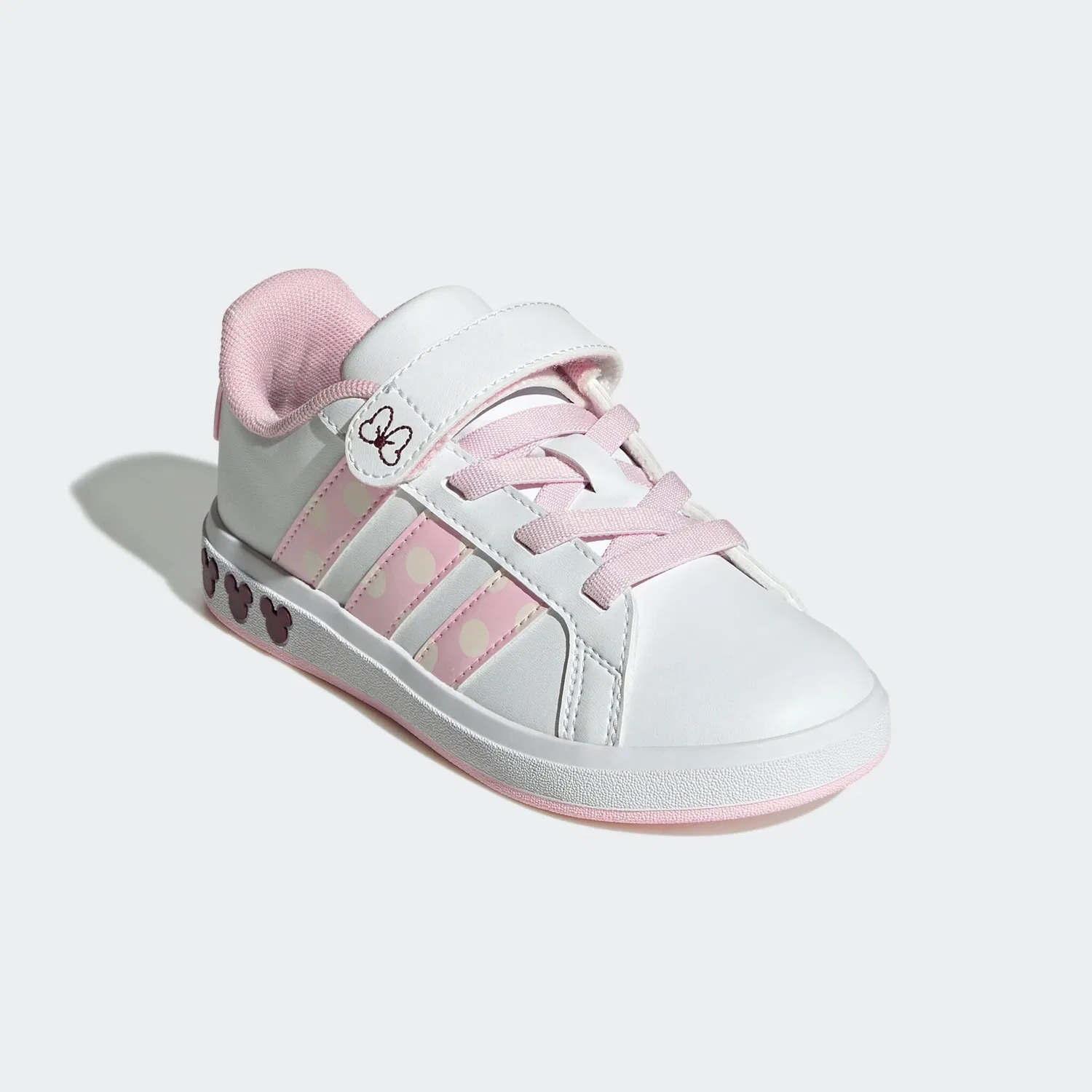 Детские кроссовки с Minnie Mouse Adidas Sportswear, Cloud White/Clear Pink/Chalk White