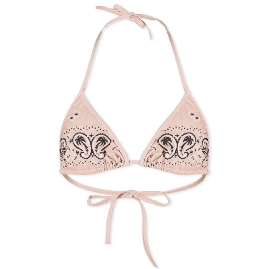 

Топ бикини Palm Angels Paisley Print Triangle, розовый