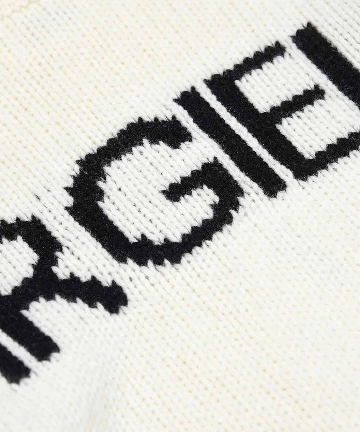 Детский свитер с длинным рукавом высоким воротом и логотипом бренда MM6 Maison Margiela, Off White — фото 3