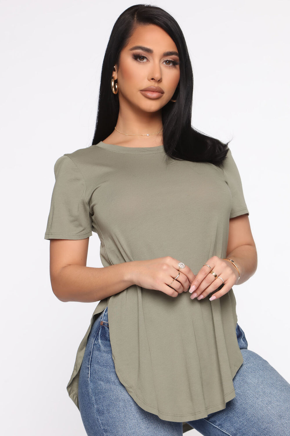 

Топ Fashion Nova 69411XL, оливковый