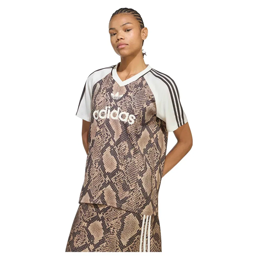 Футболка с коротким рукавом с принтом змеи Adidas Originals, коричневый