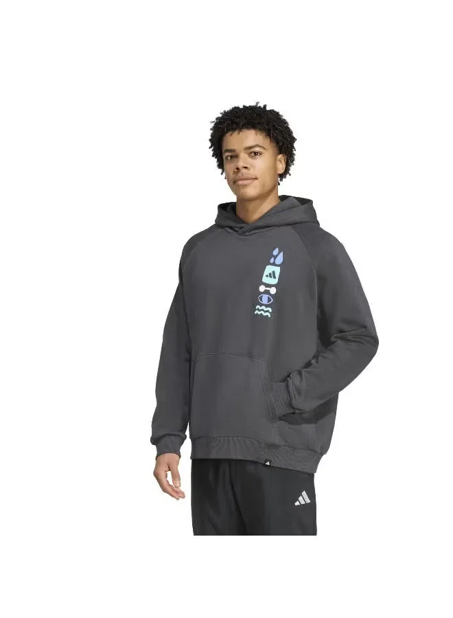 Худи с принтом Gfx Adidas, серый