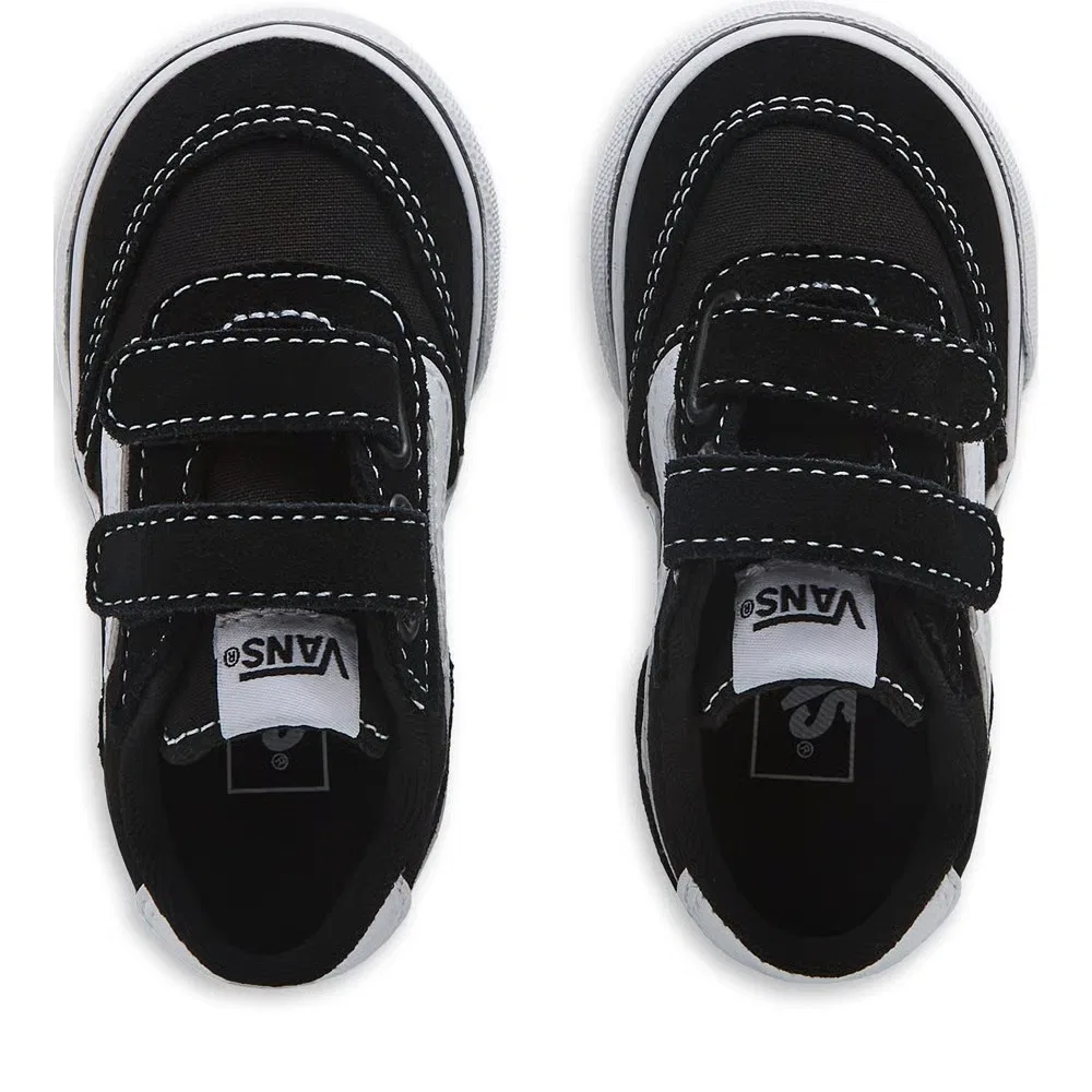 Детские низкие кроссовки Brooklyn для малышей Vans, Black/White — фото 4