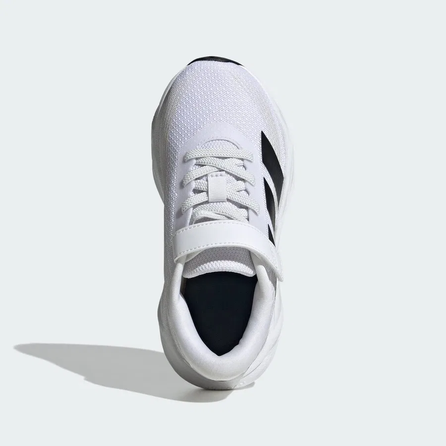 Детские спортивные кроссовки с эластичными шнурками и липучкой Galaxy 8 El C adidas, Бело-черный — фото 4