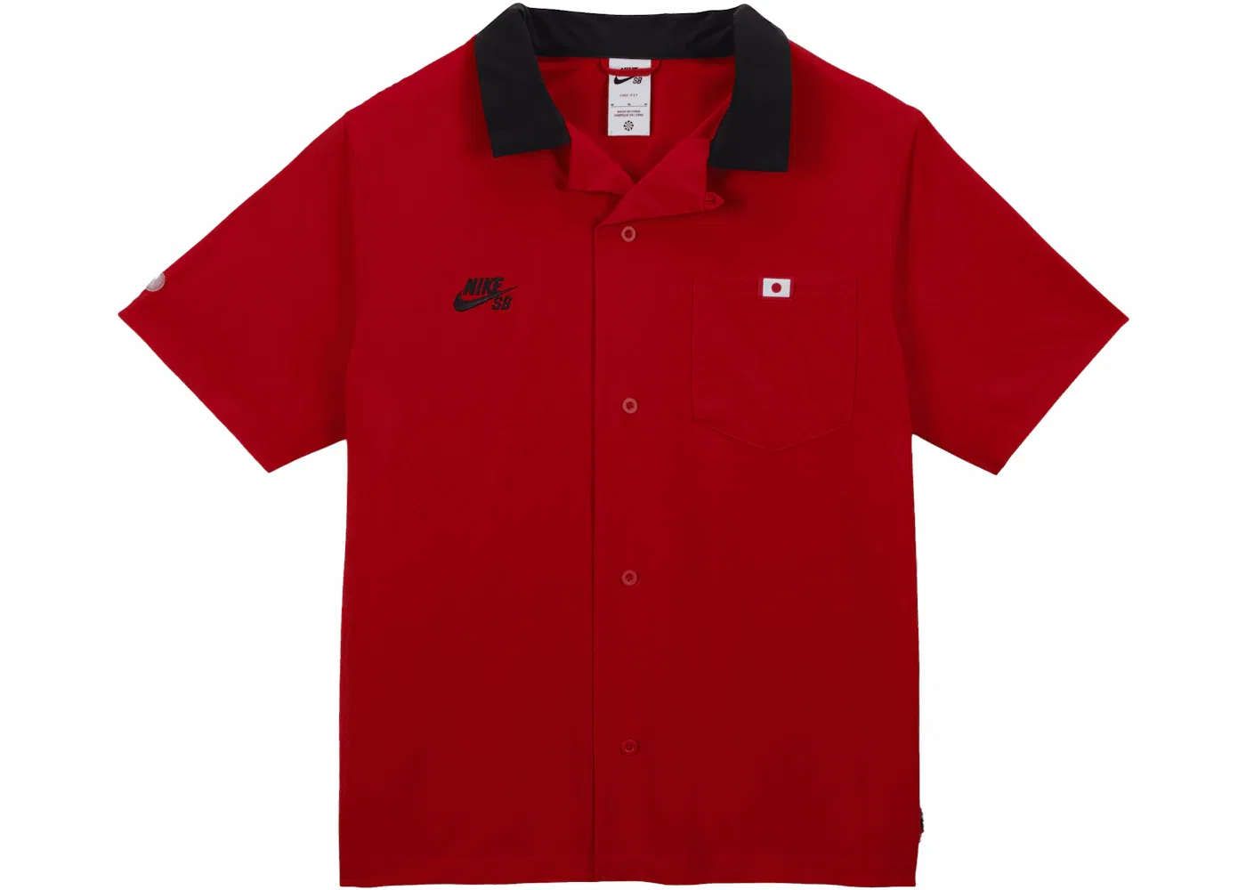 Мужская рубашка с коротким рукавом Nike SB Olympics 2024 Japan S/S Bowler, University Red/Black