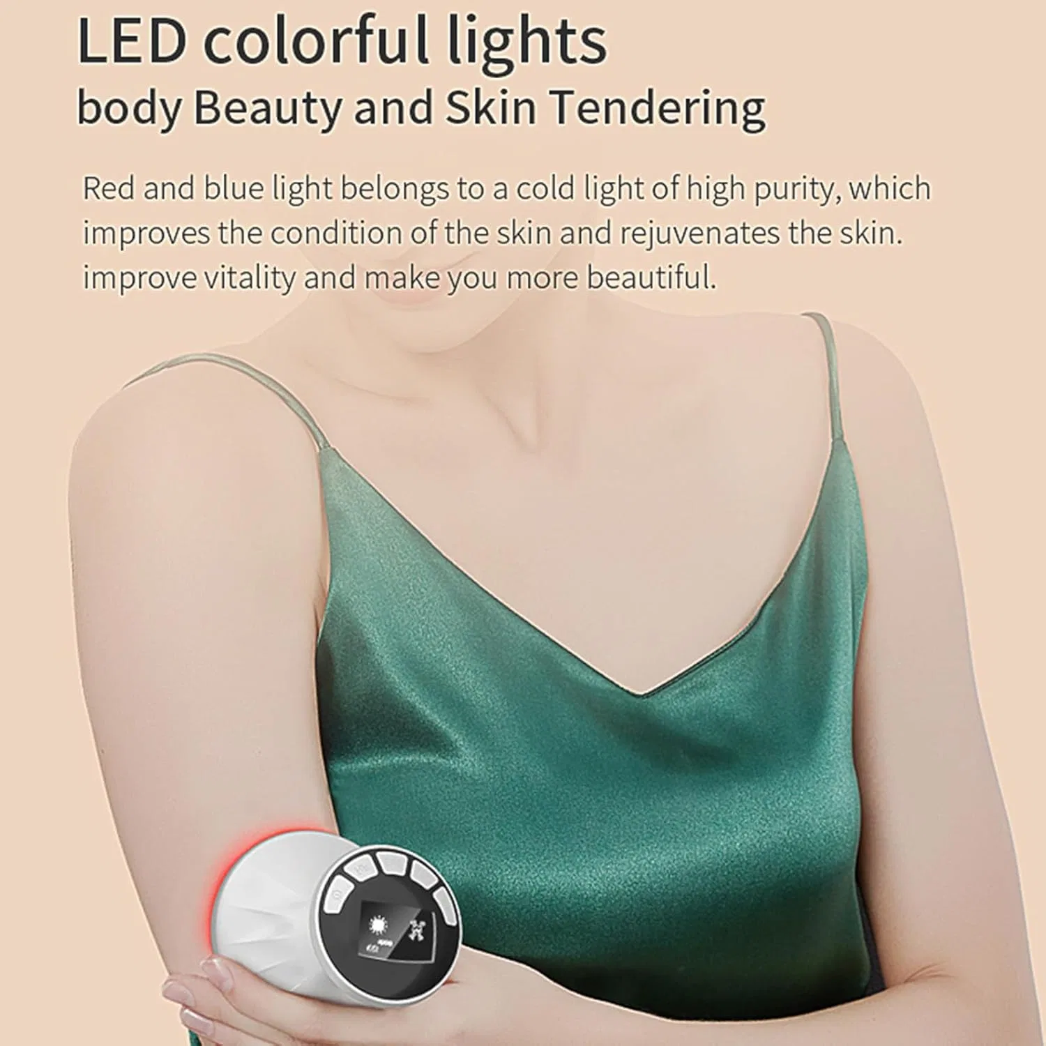 Массажер для тела Cellulite Slimming Machine, OPSREY, RF+EMS+УЗ+LED, 248 г, 92x92x84 мм — фото 4