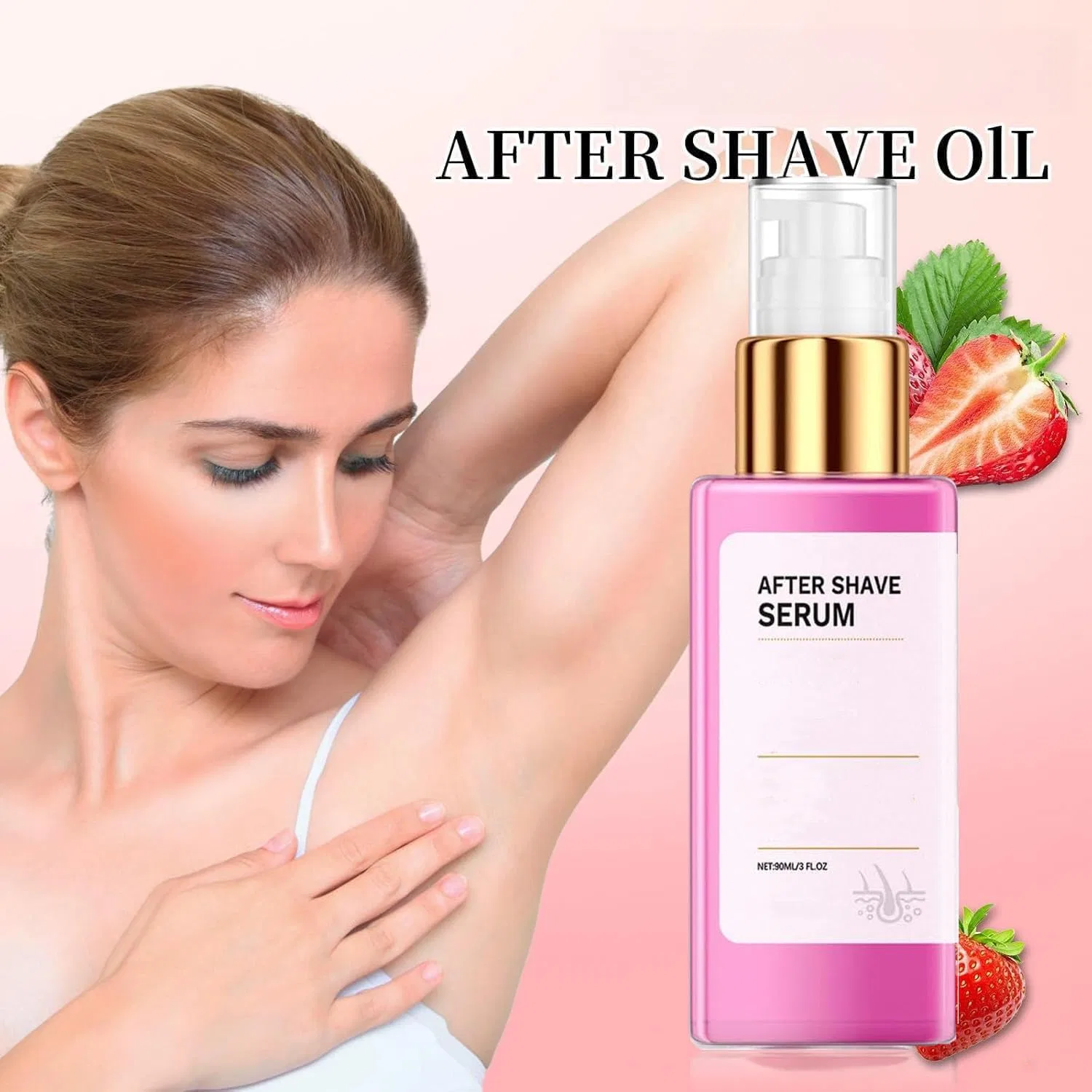 После Shave Oil Strawberry Vanilla, JIAOY, 6 шт., 90 мл — фото 2
